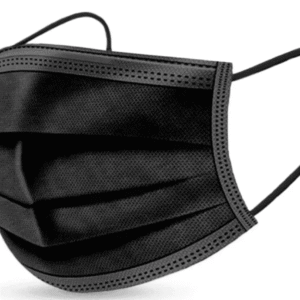 MASCARILLA DESECHABLE 3 PLIEGUES NEGRA CAJA 50 UNIDADES